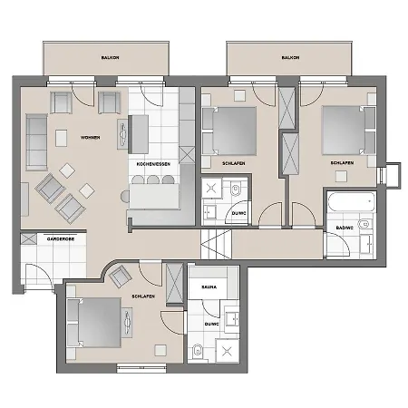 Schlosskopf Апартаменты Санкт-Антон-ам-Арльберг